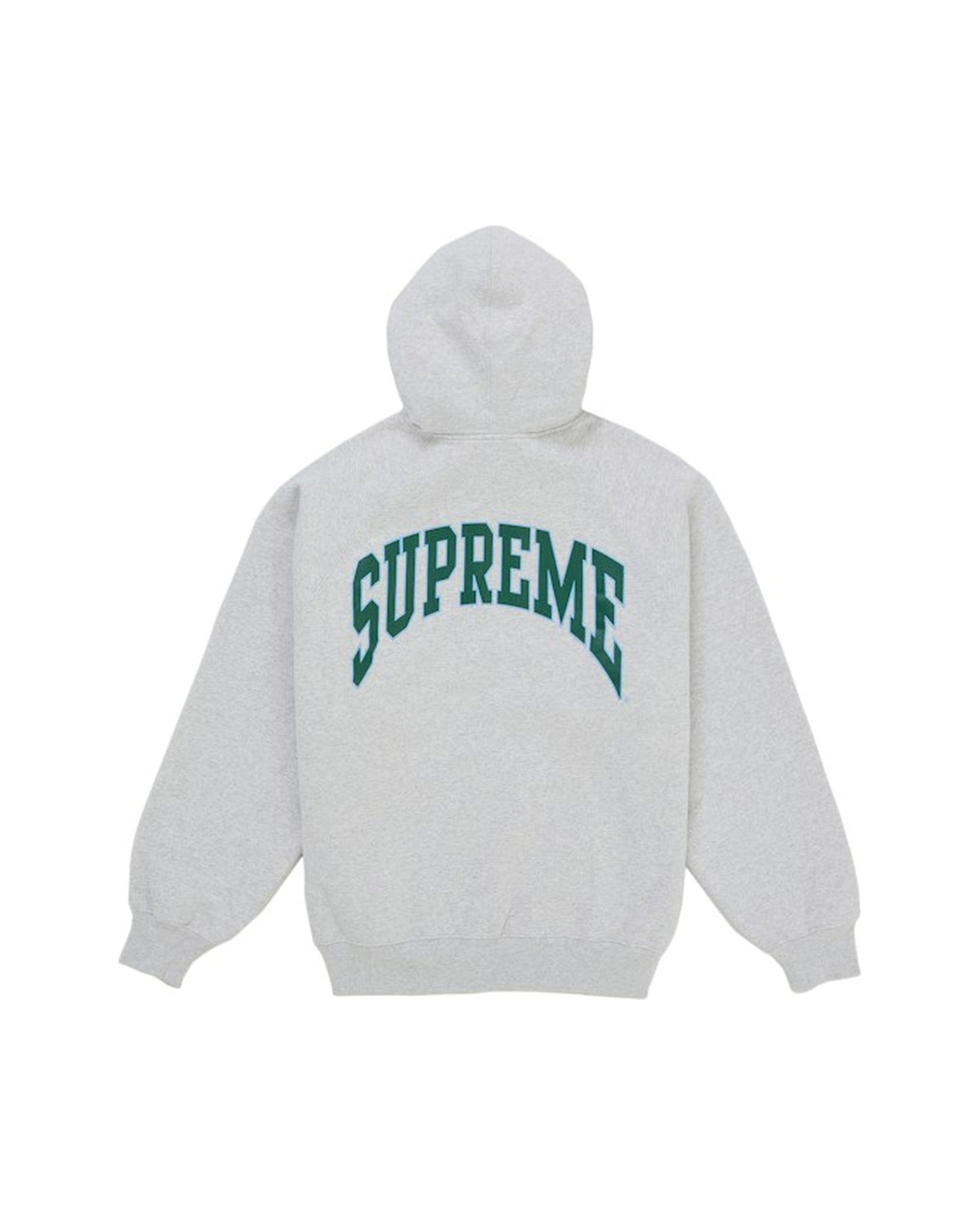 Supreme Cracked Raglan Zip Up Hooded Sweatshirt Ash Grey
