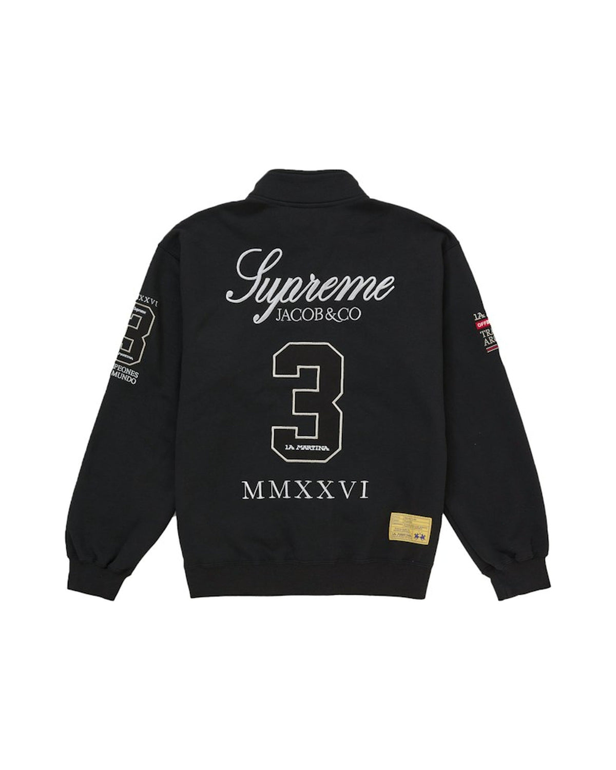 Supreme La Martina Zip Up Sweatshirt Black