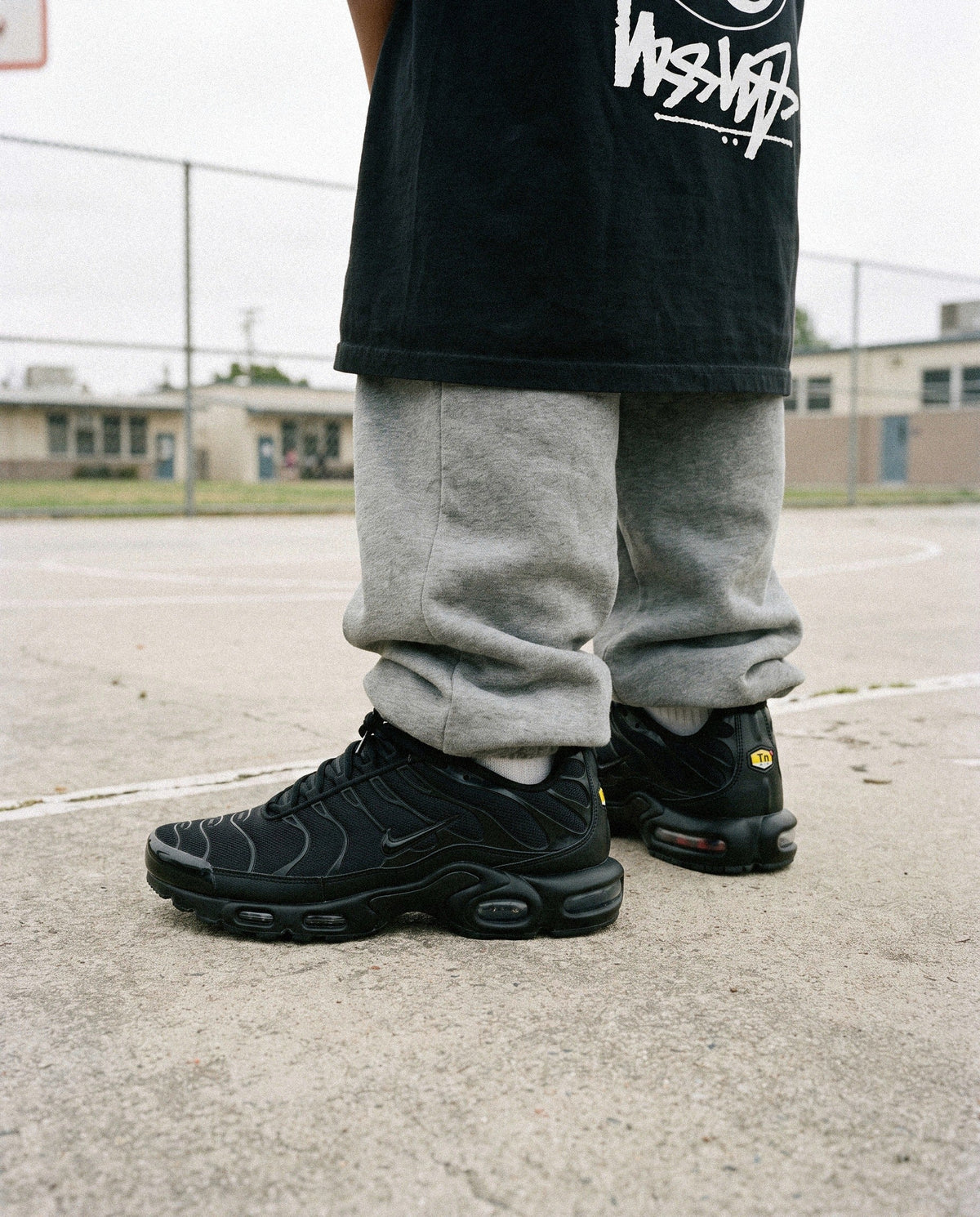 Nike Air Max Plus Triple Black - on foot