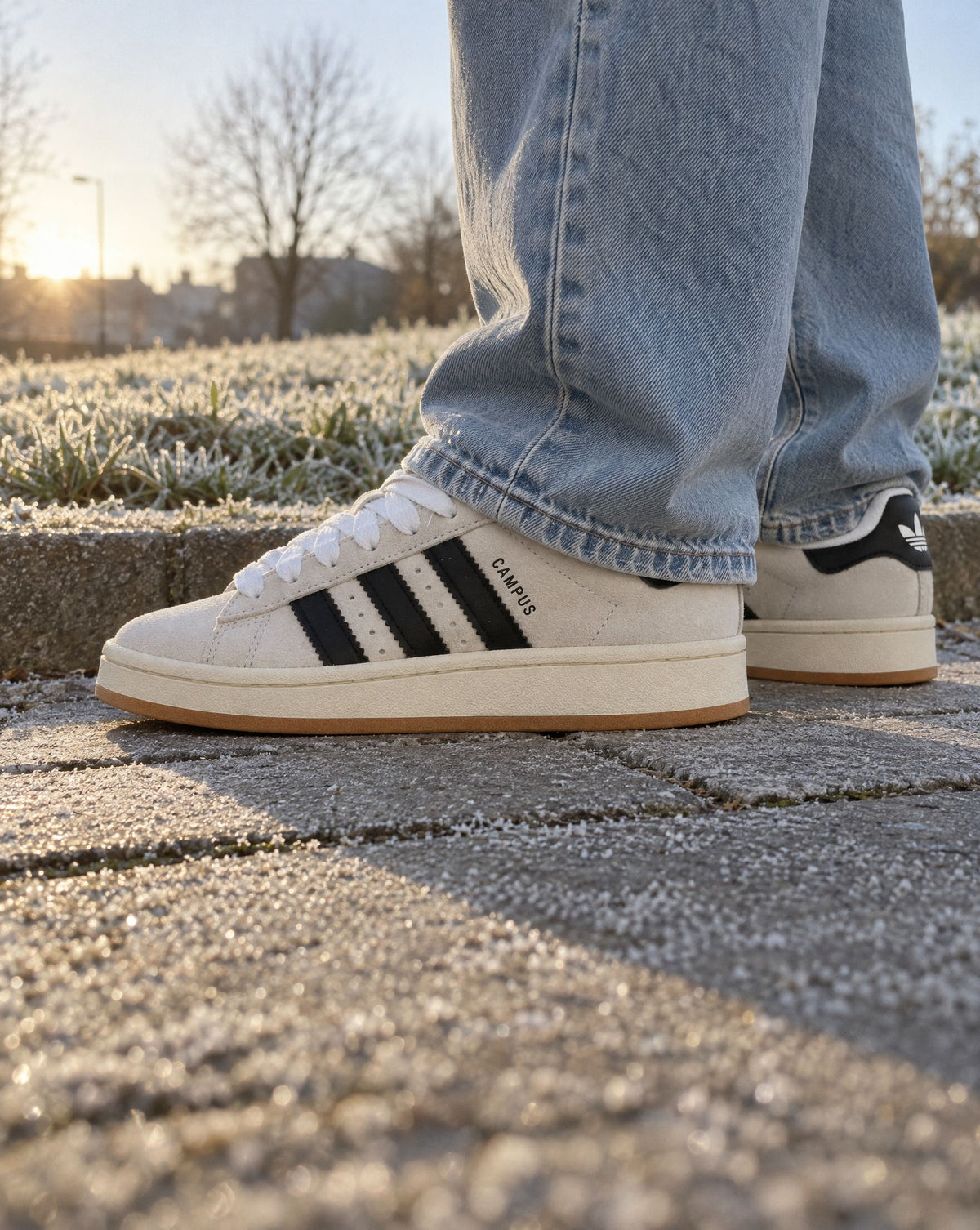 adidas Campus 00s Crystal White Core Black (Women's) - on-foot
