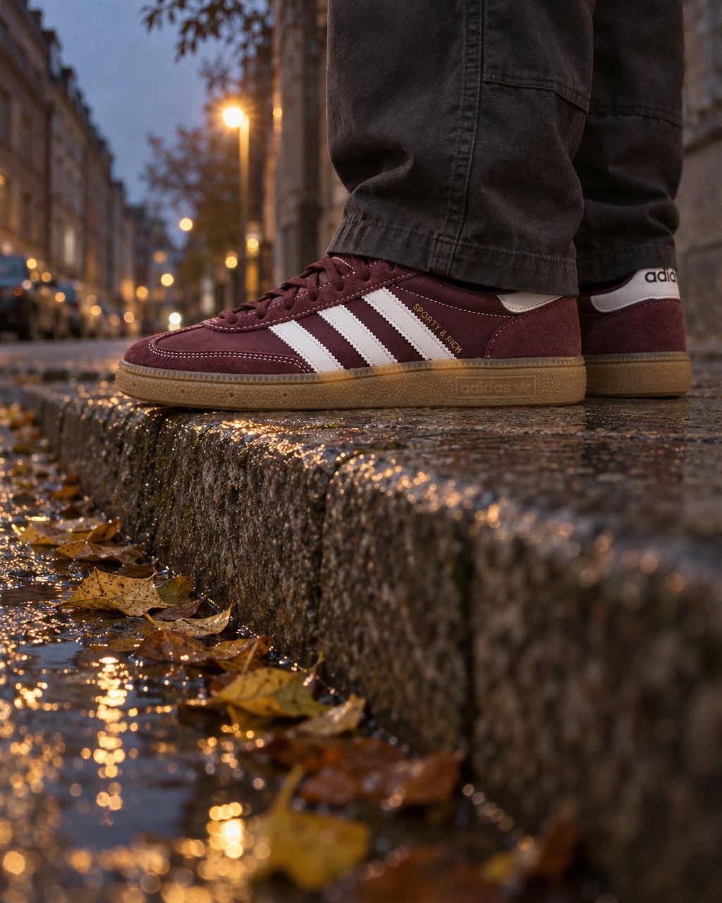 adidas Handball Spezial Sporty & Rich Shadow Red - on-foot