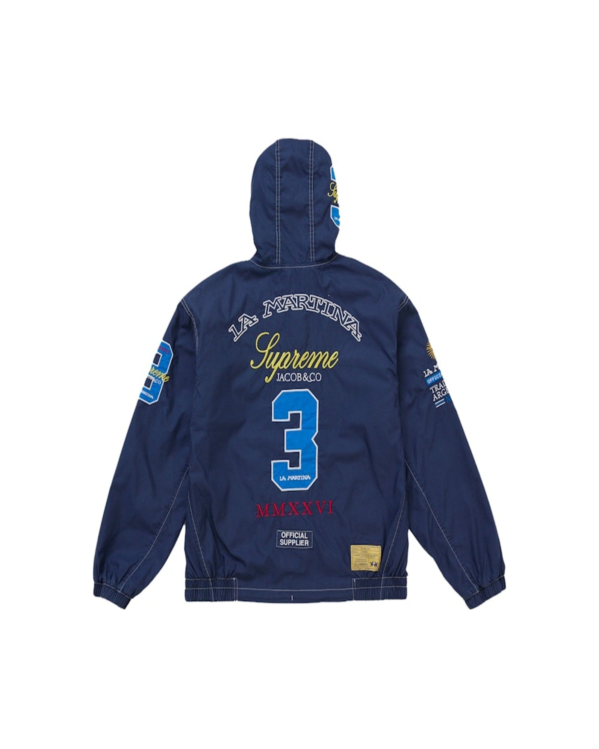 Supreme La Martina Lightweight Hooded Jacket Blue