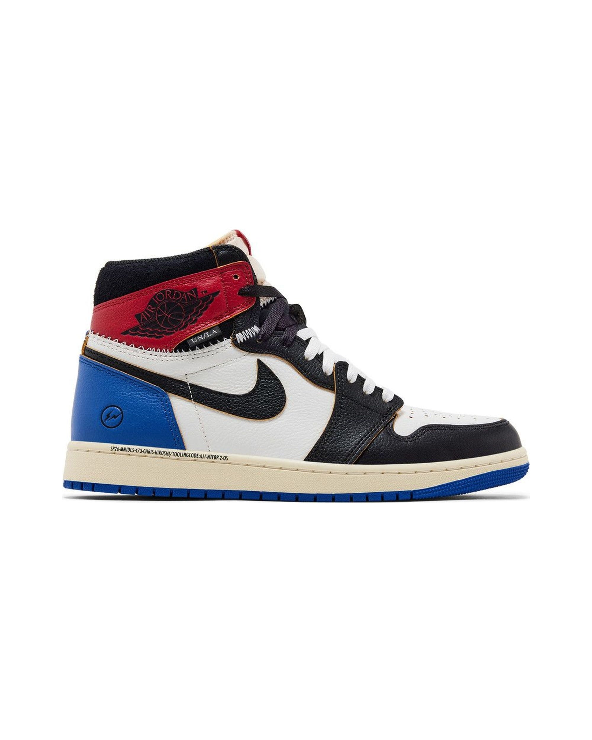 Jordan 1 Retro High OG SP Fragment x Union LA Varsity Red Sport Royal