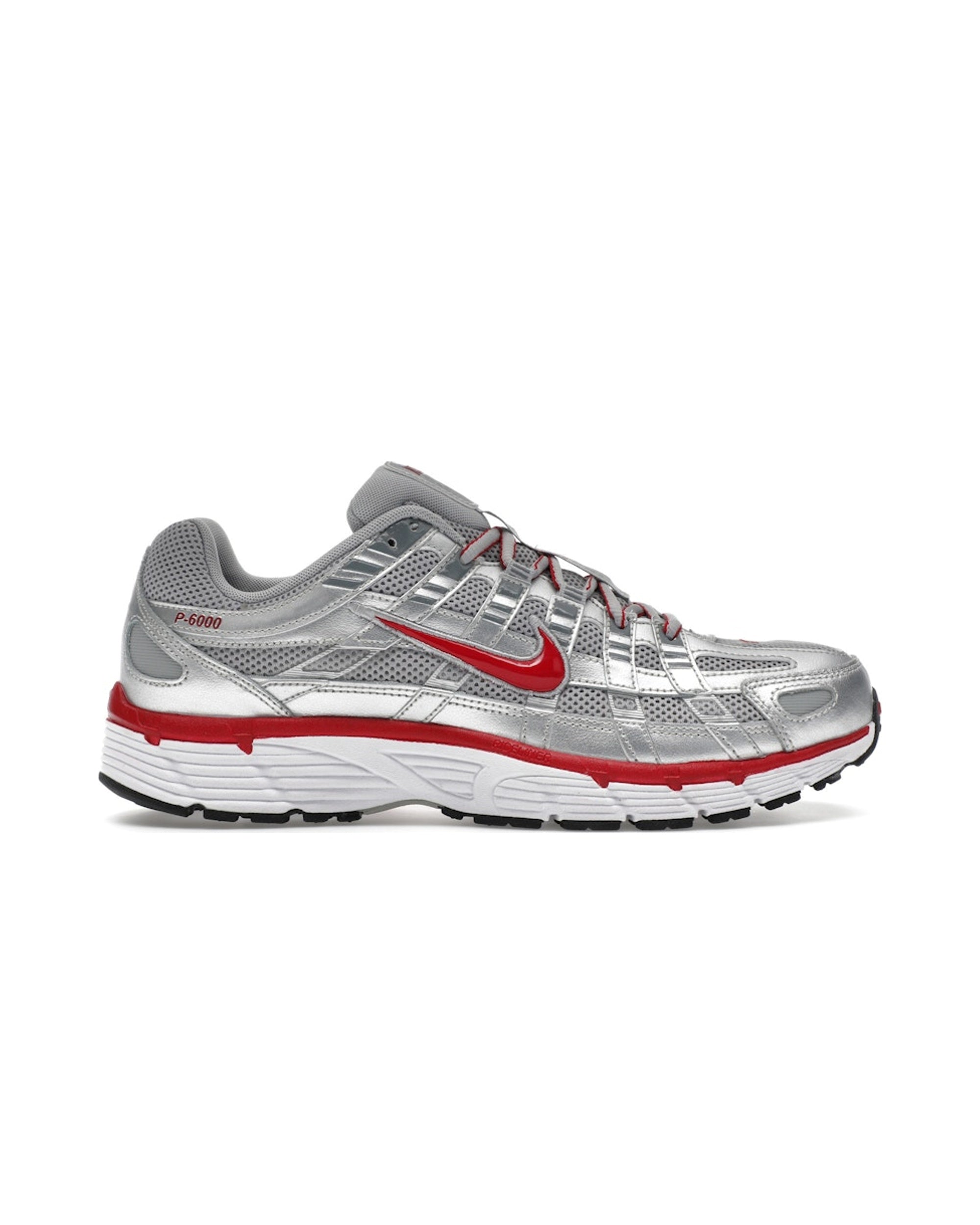 Nike P-6000 Metallic Silver Gym Red