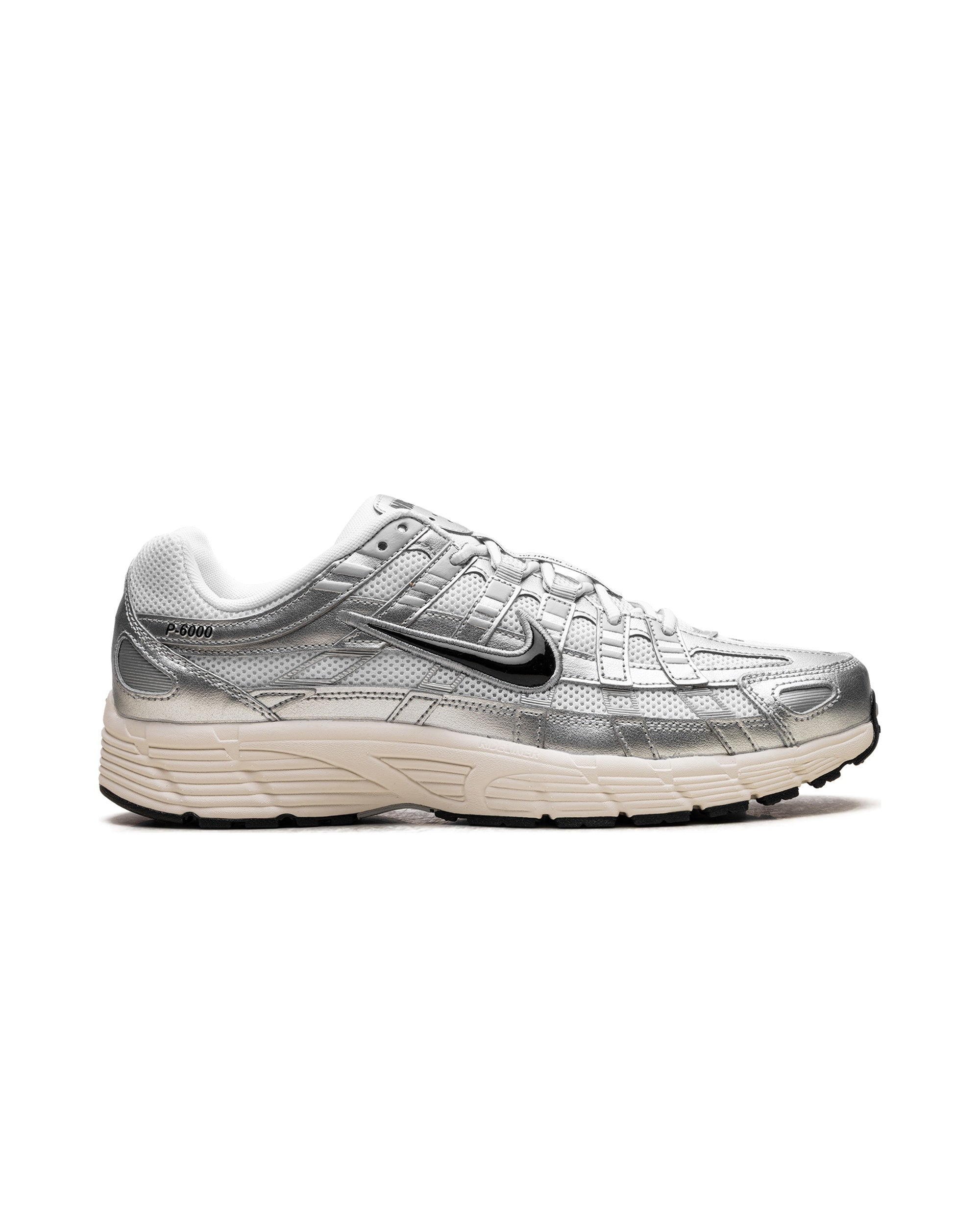 Nike P-6000 White Metallic Silver Flat Silver Black