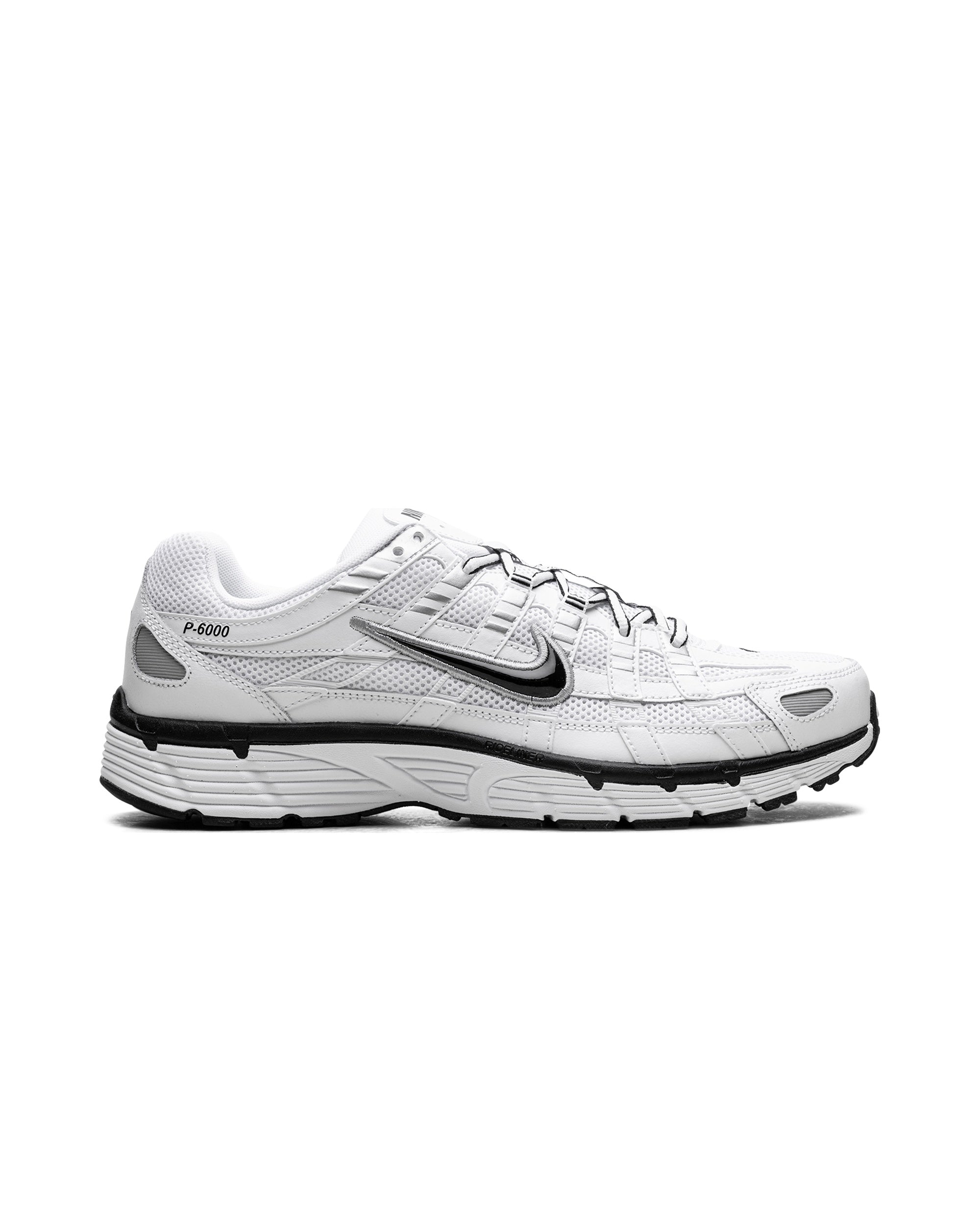 Nike P-6000 White Metallic Silver Black