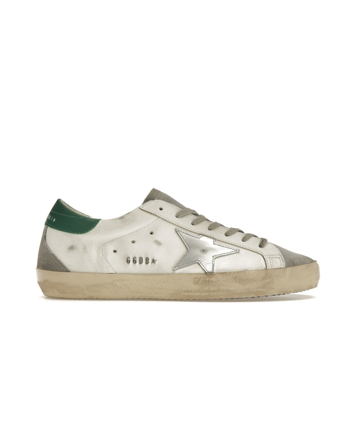 Golden Goose Super-Star White Silver Green