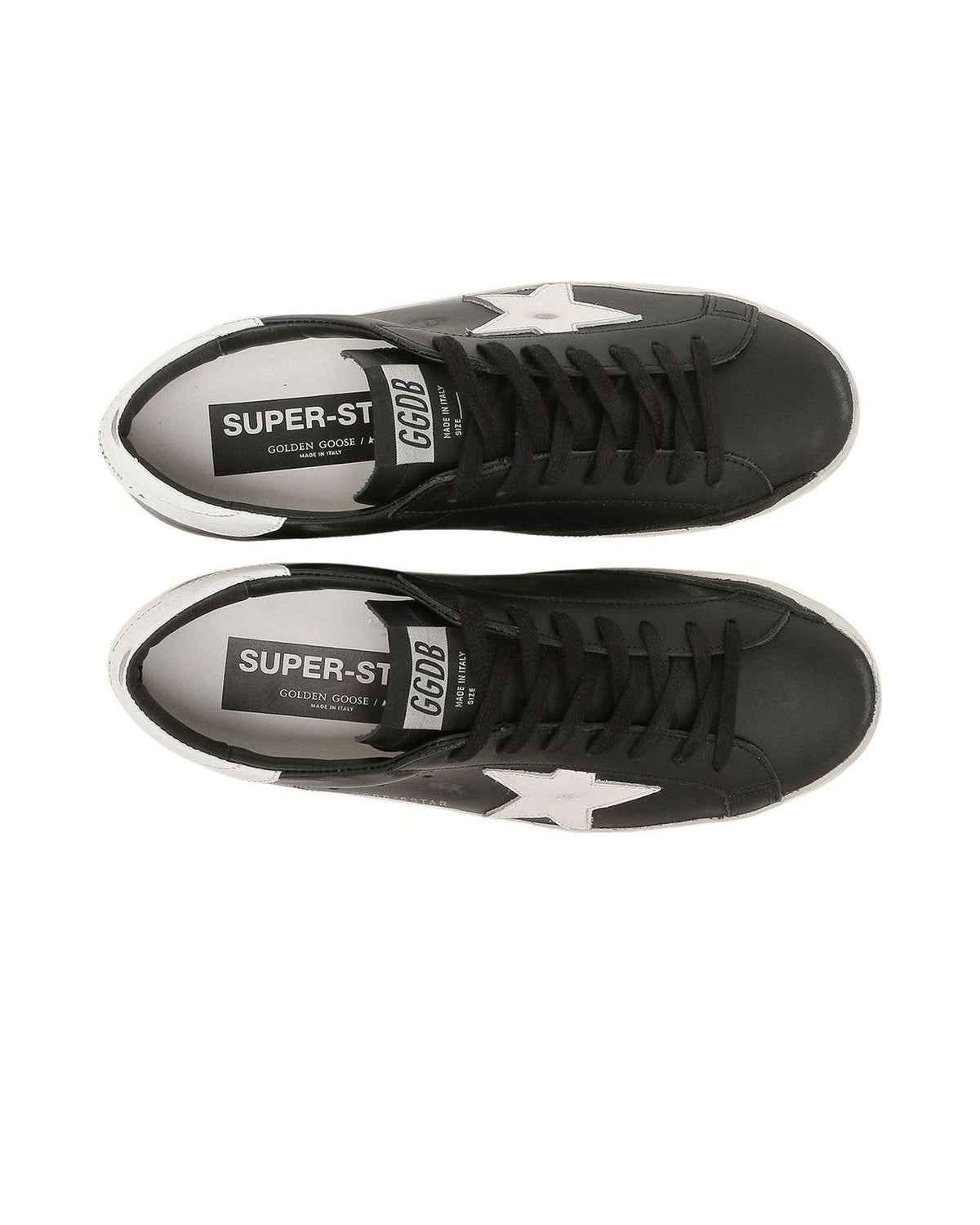 Golden Goose Super-Star Black White Leather