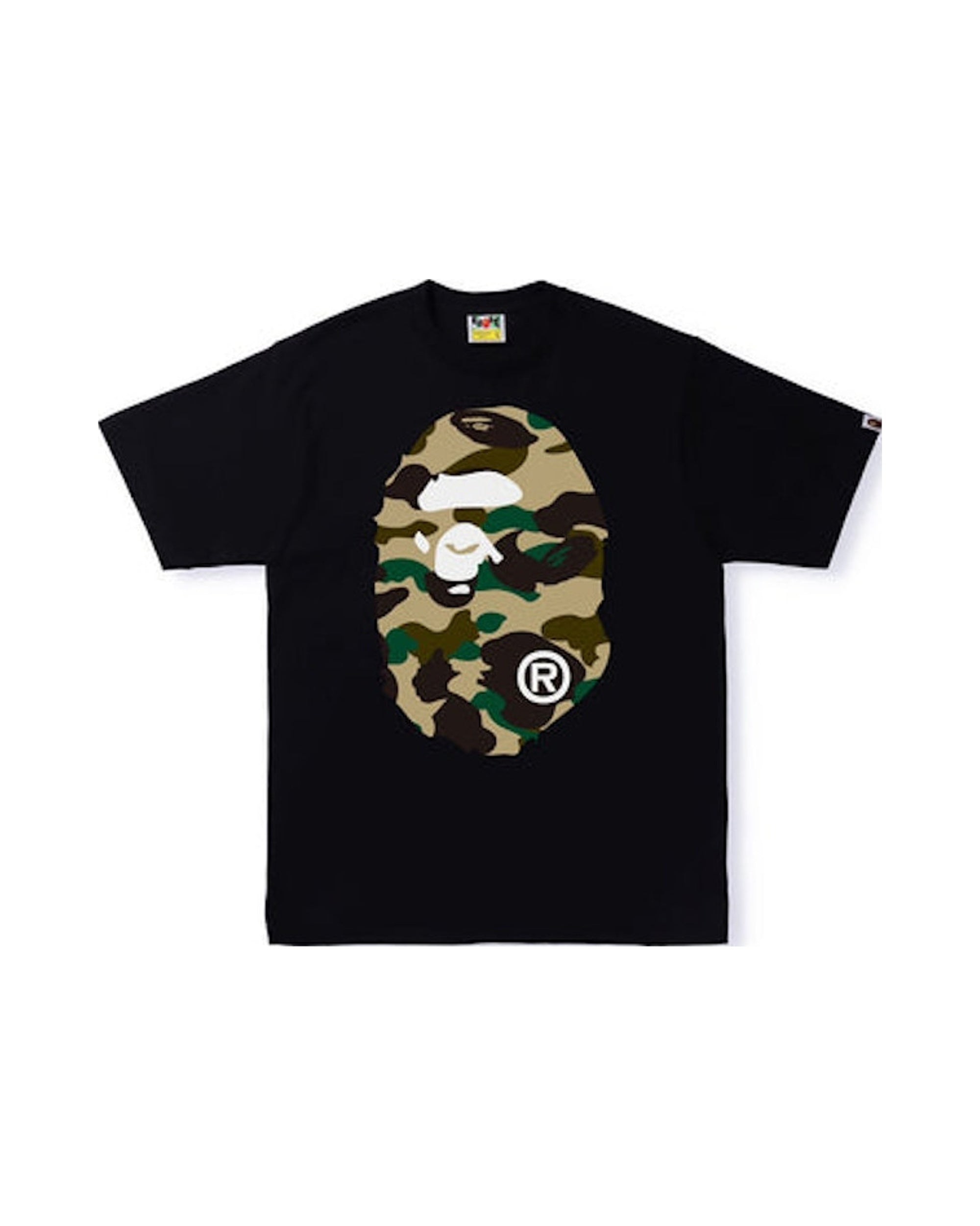 BAPE 1st Camo Big Ape Head Tee Black/Yellow