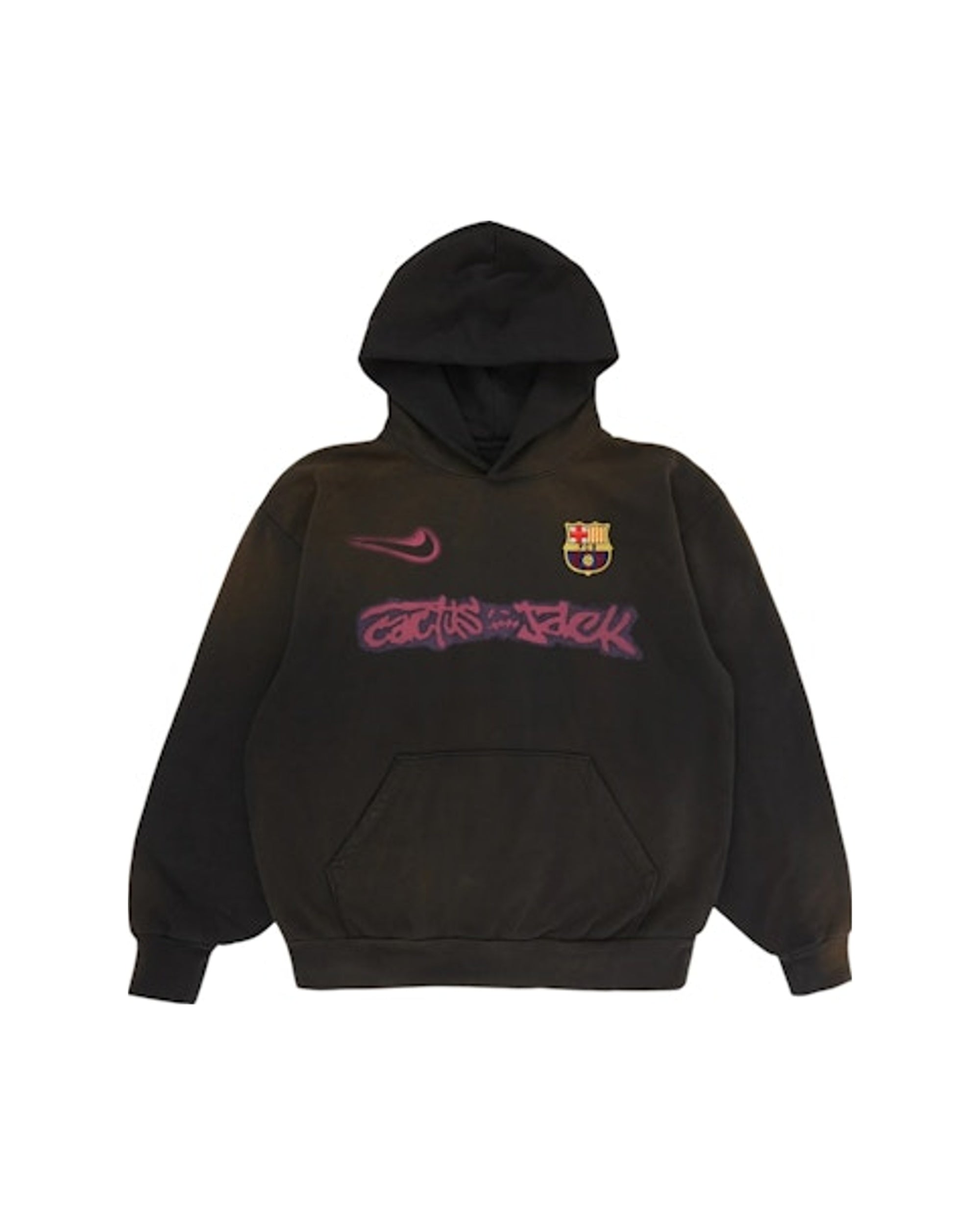 Travis Scott x Nike x FC Barcelona Spray Logo Hoodie Black