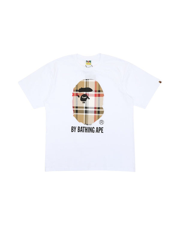 Bape Big Head Plaid T-shirt White