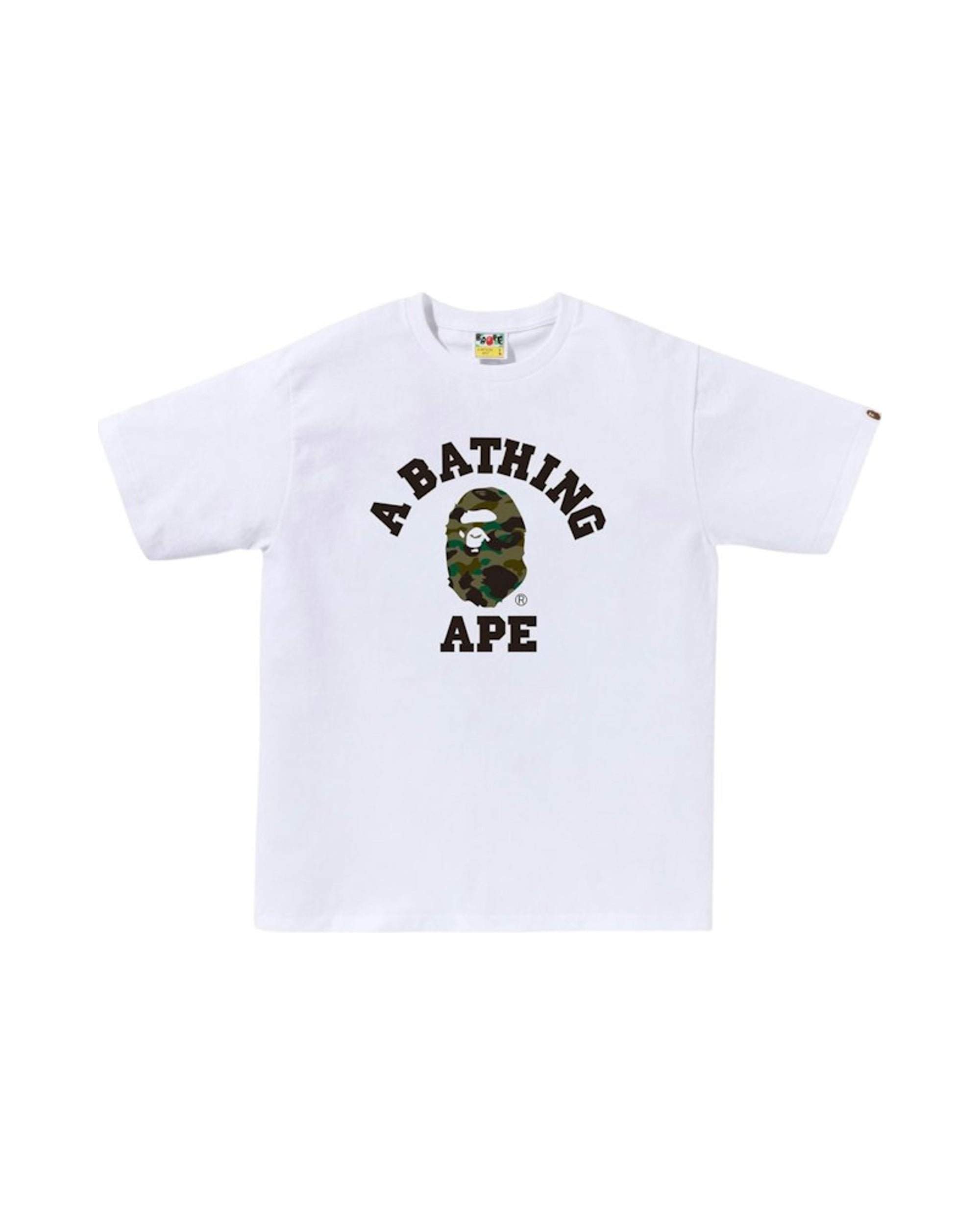 BAPE 1st Camo College Tee (FW25) White/Green