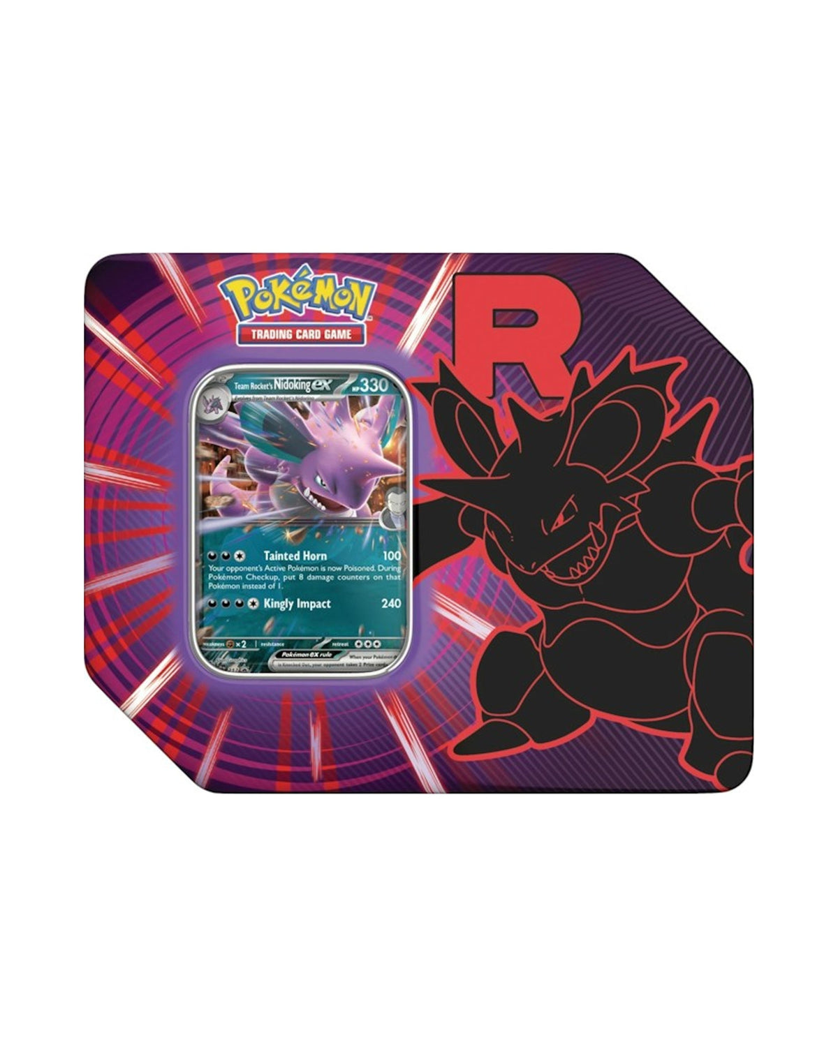2025 Pokémon Team Rocket Nidoking Ex Tin Case (US)