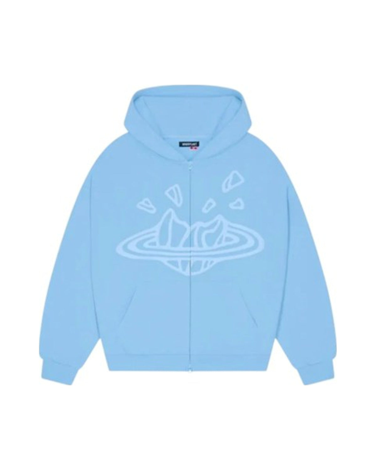 Broken Planet Market Sky Blue Zip Up Hoodie Sky Blue