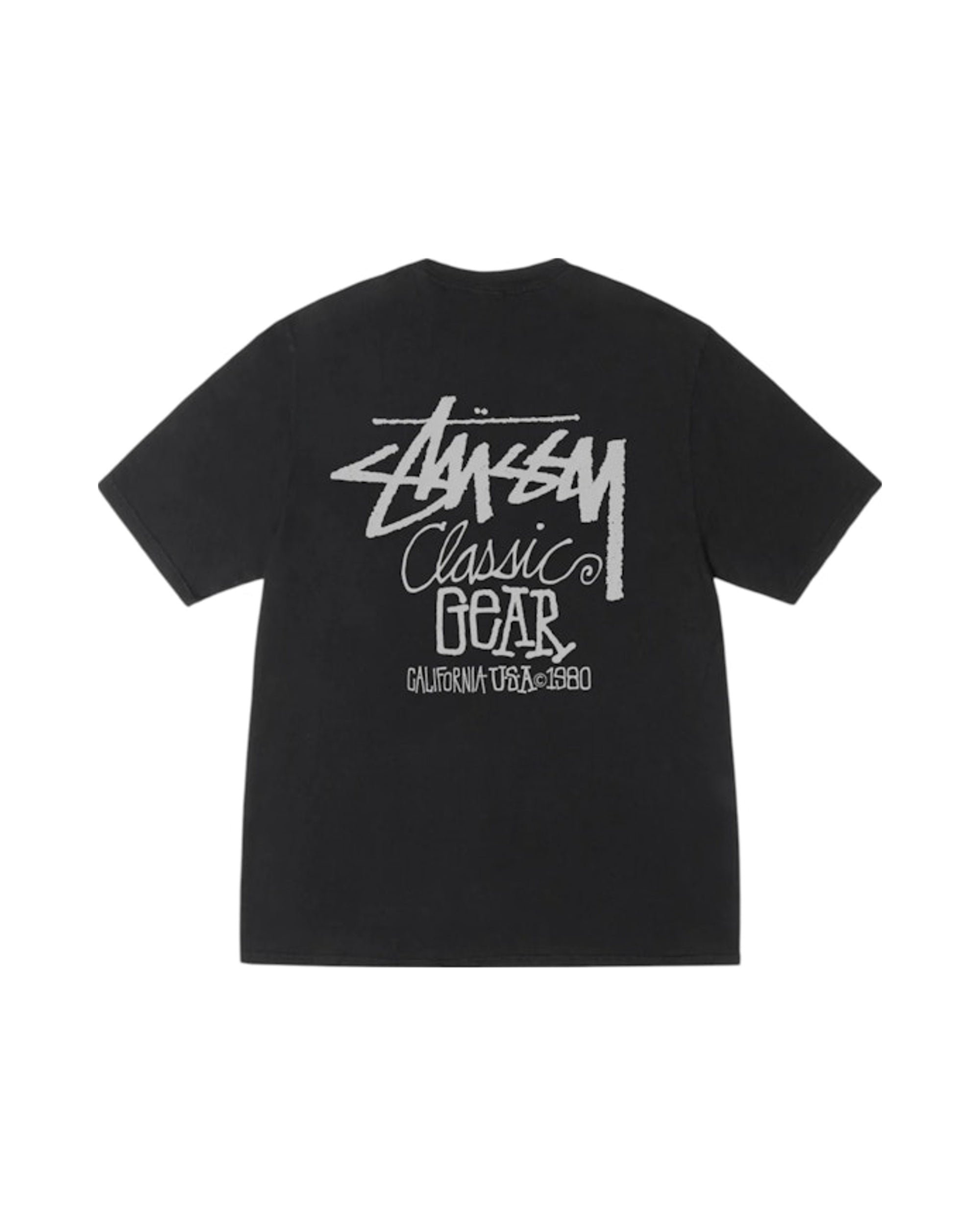 Stussy Classic Gear Pig. Dyed Tee Black
