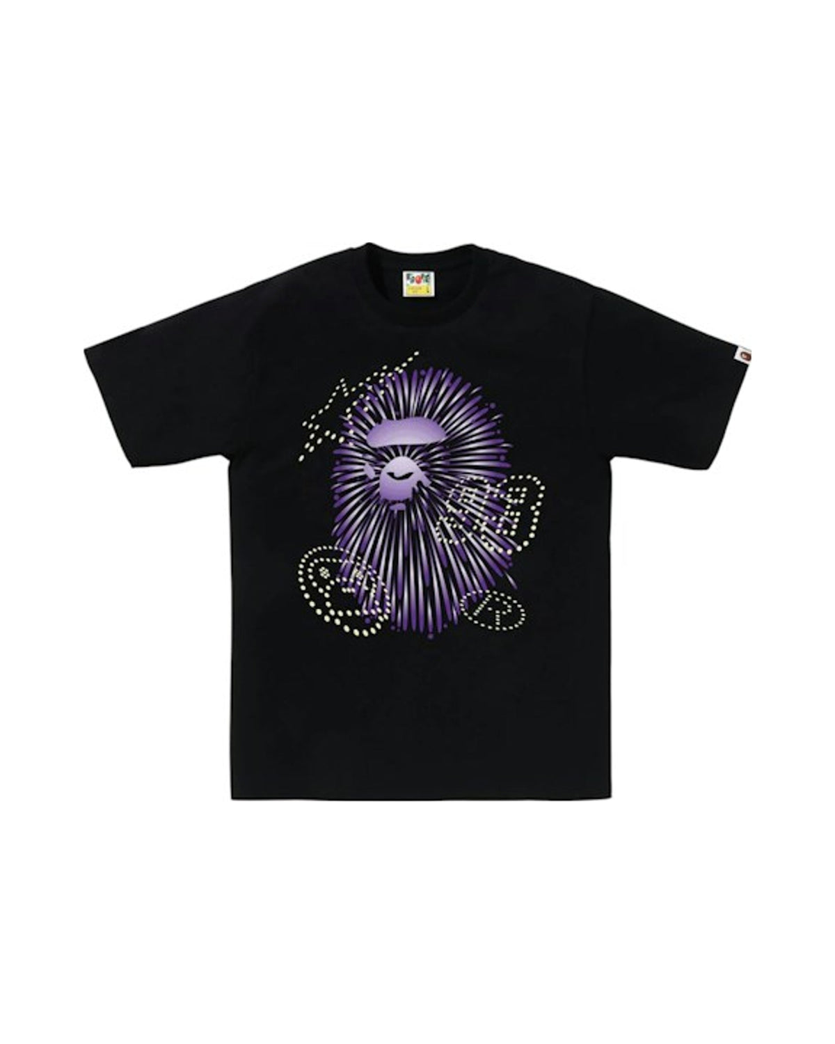 BAPE Firework Ape Head I Tee Black