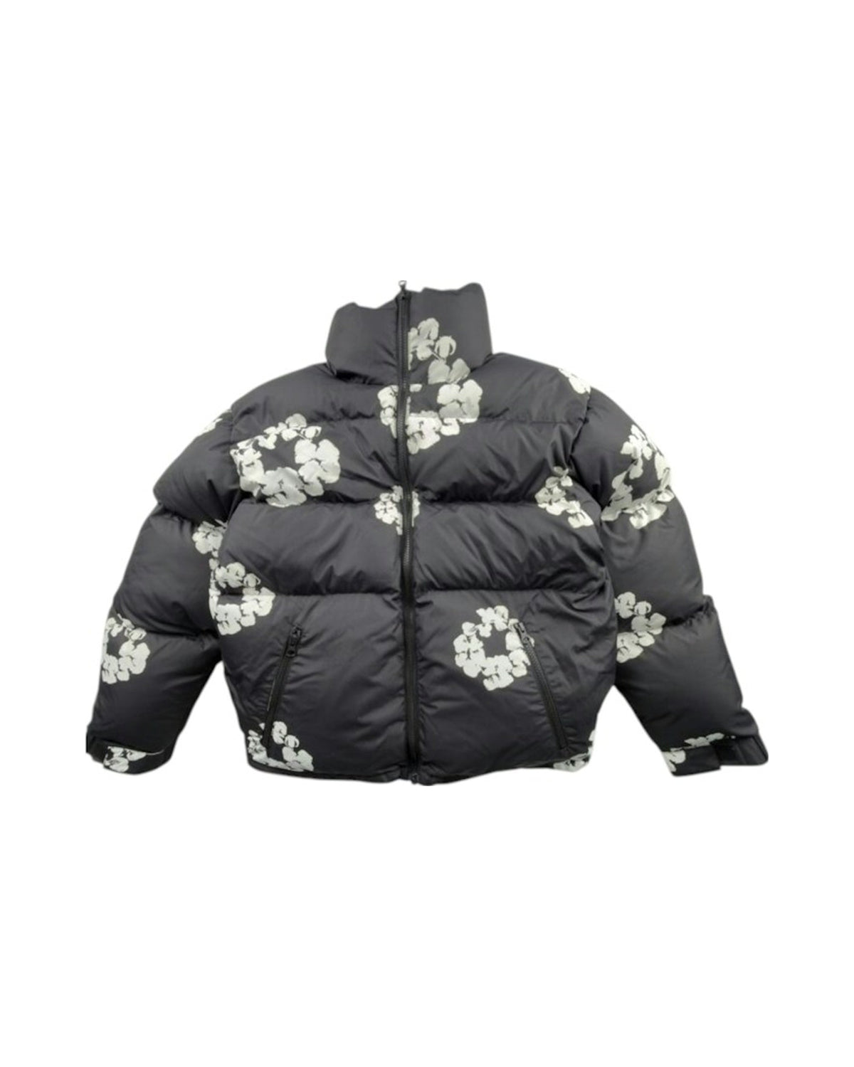 Denim Tears Cotton Wreath Puffer Jacket Black