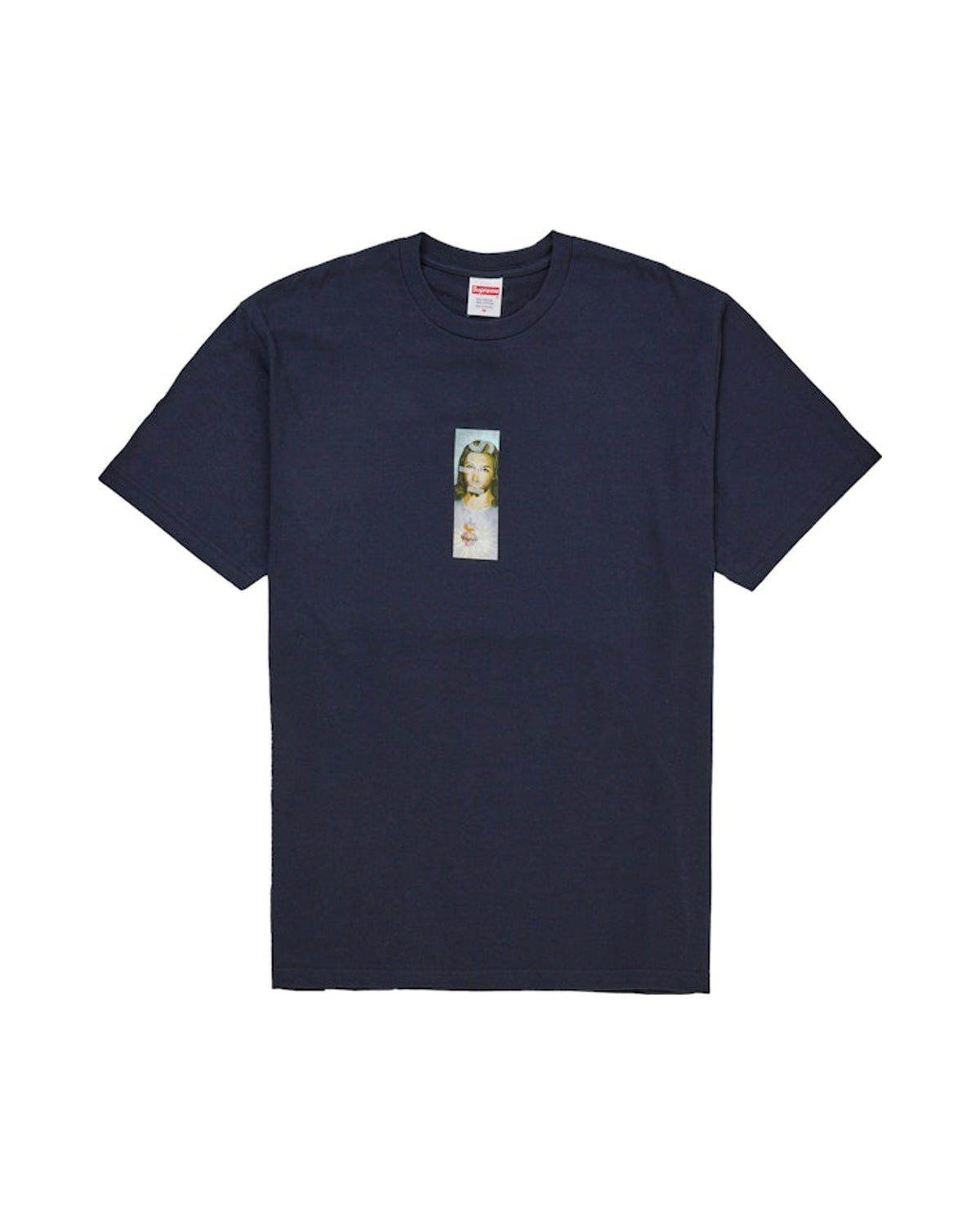 Supreme Prayer Card Box Logo Tee Navy