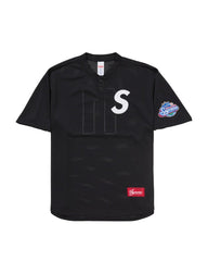 Supreme S Logo Baseball Henley Jersey (SS25) Black