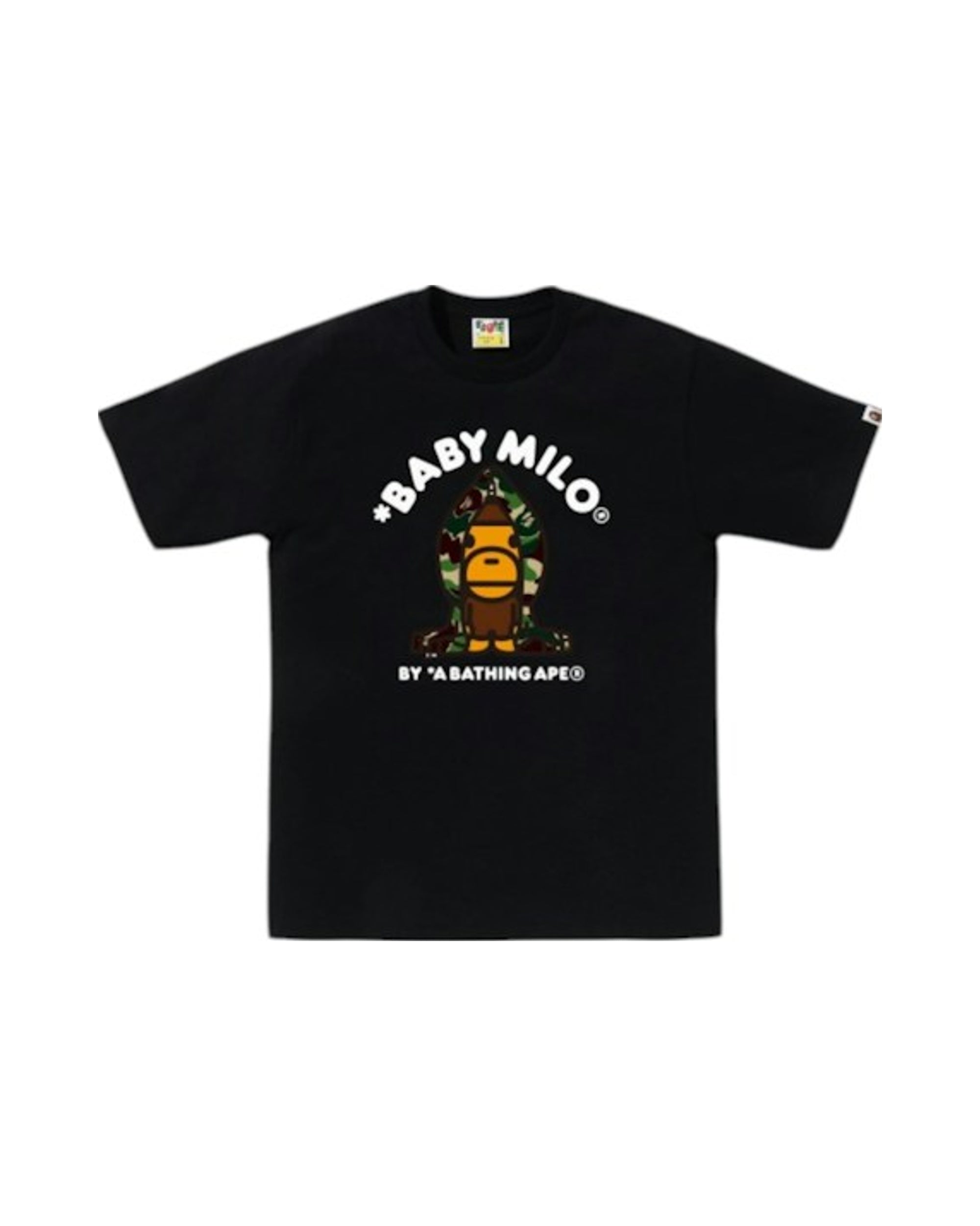 BAPE ABC Army Green Camo Baby Milo Hoodie Tee Black