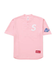 Supreme S Logo Baseball Henley Jersey (SS25) Pink