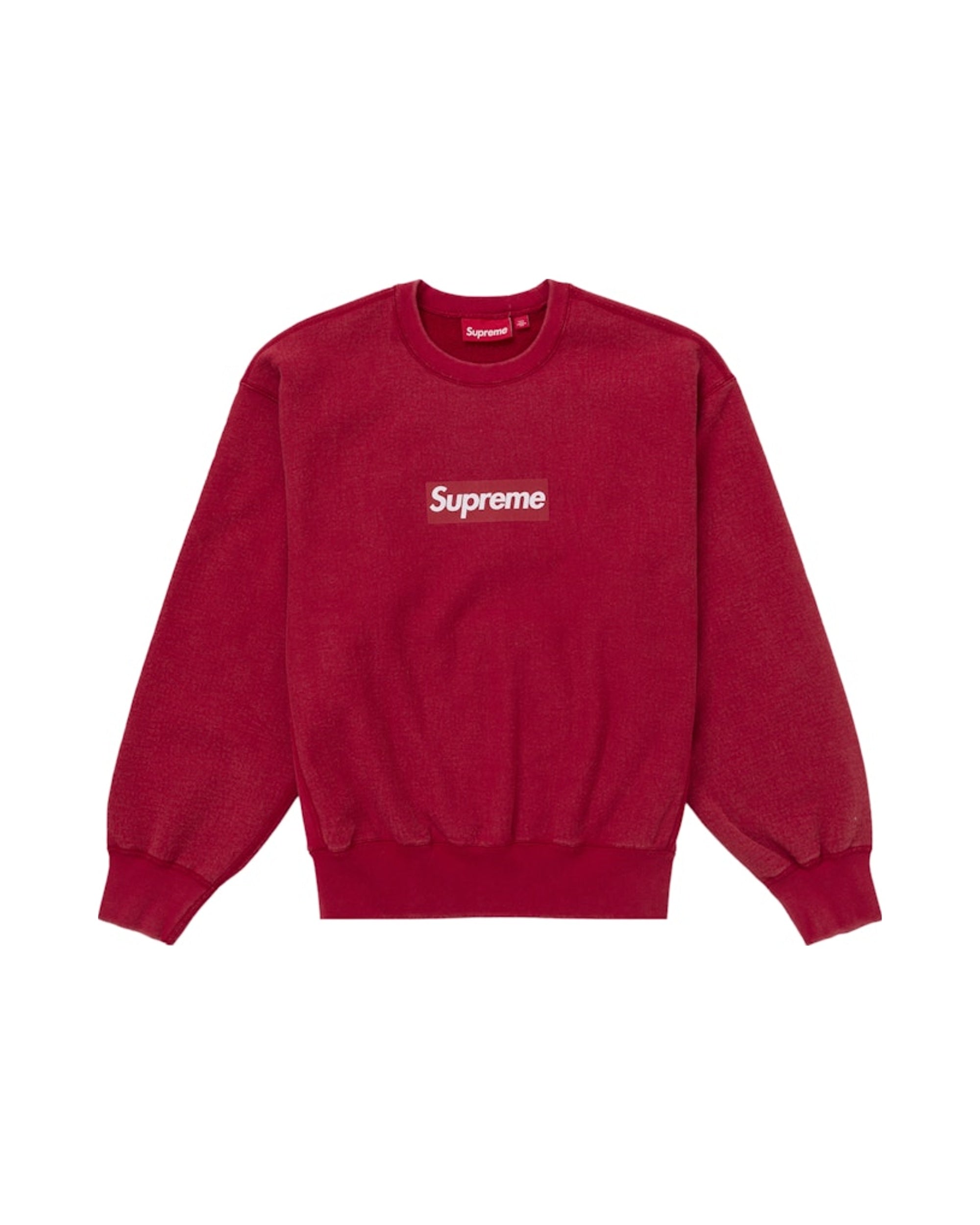 Supreme Washed Box Logo Crewneck Red