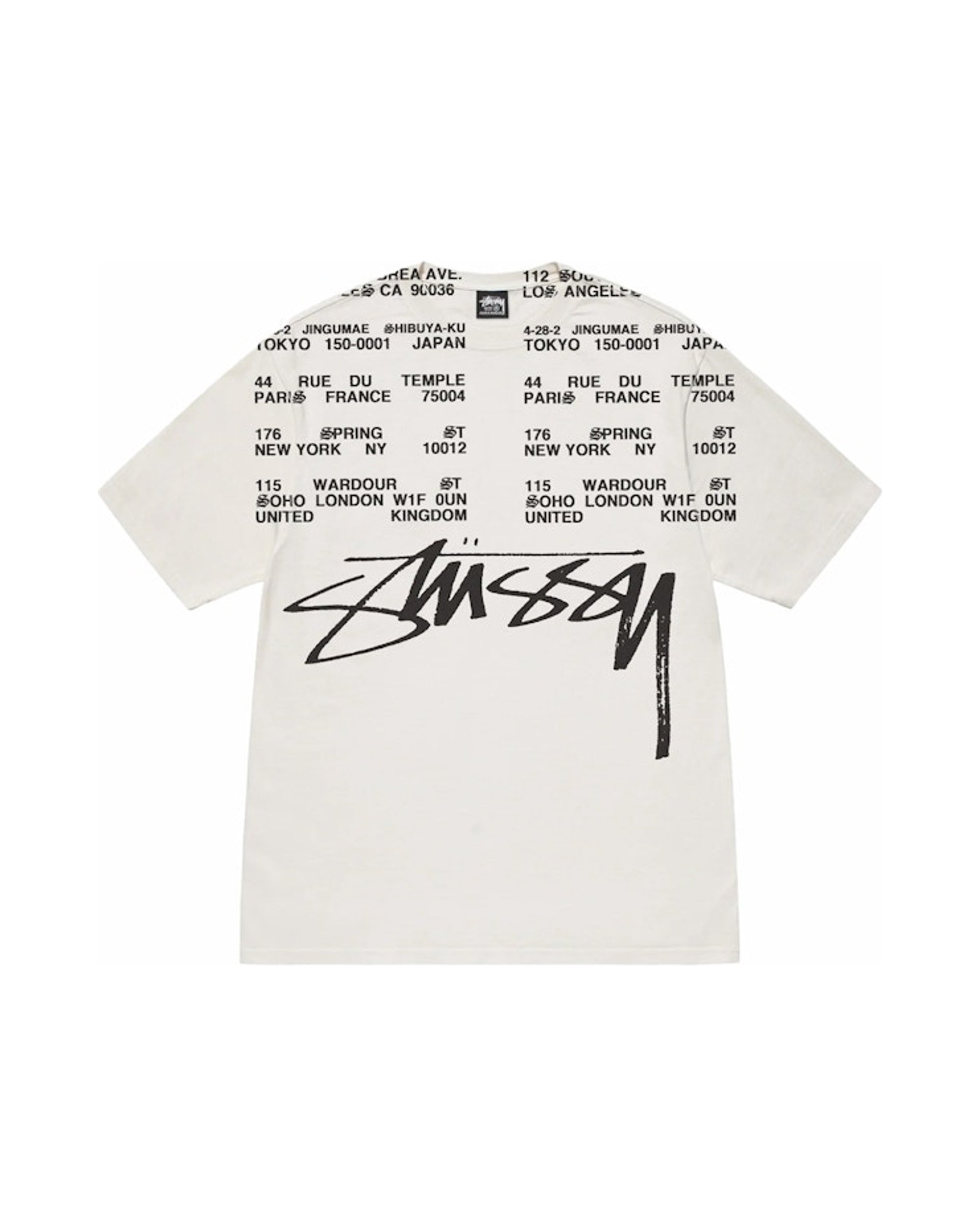 Stussy Locations Pigment Dyed Tee Natural