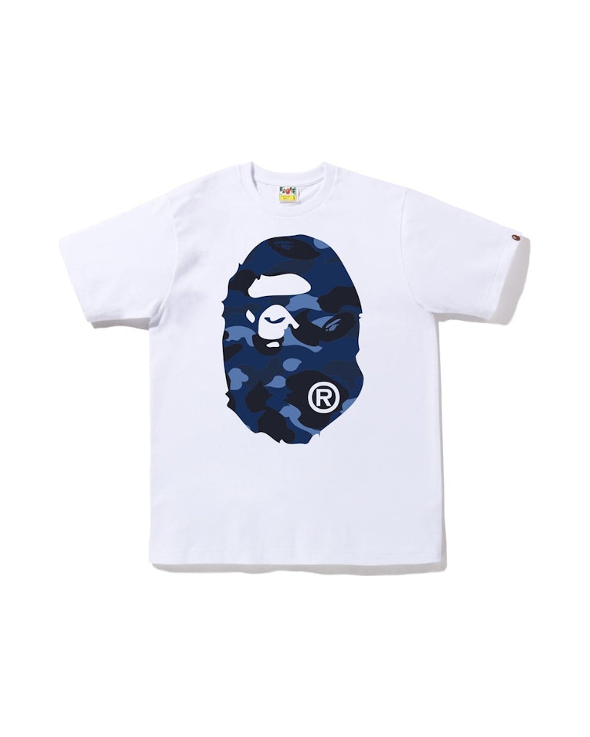 BAPE Color Camo Big Ape Head Tee White Blue