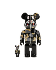 Bearbrick x BAPE Madison Avenue Exclusive Shark Camo 100% & 400% Set