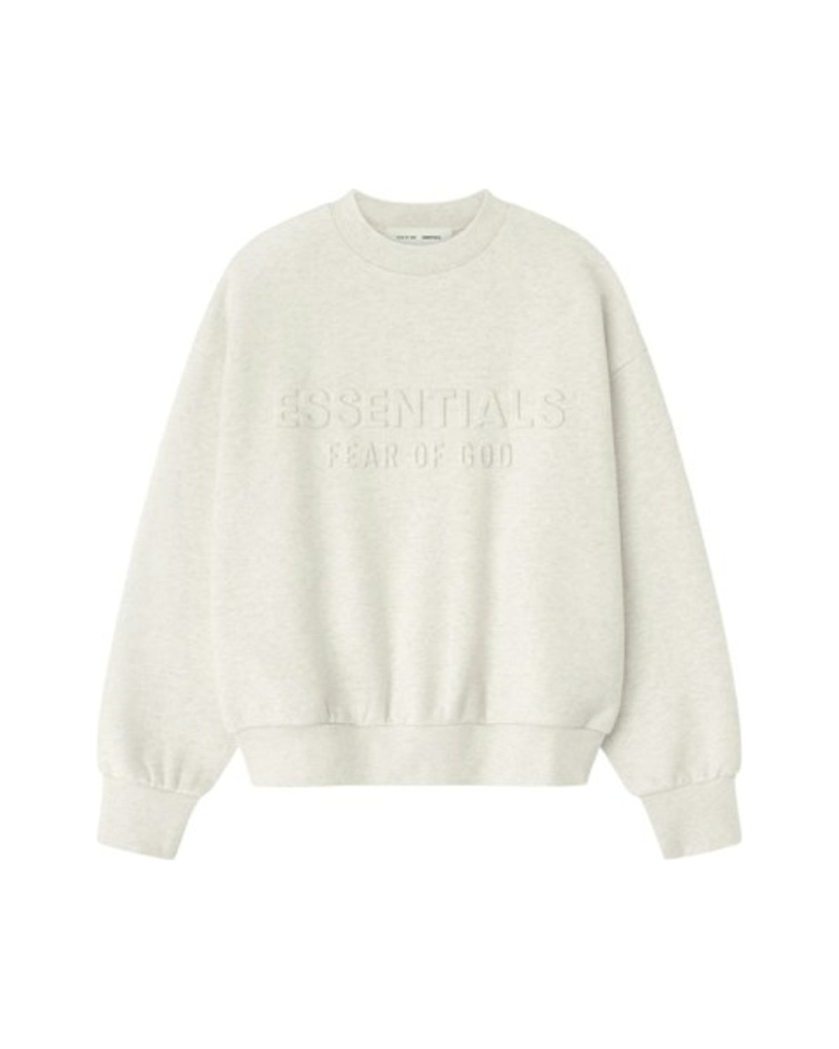 Fear of God Essentials Embossed Classic Crewneck Sweatshirt Oatmeal Heather