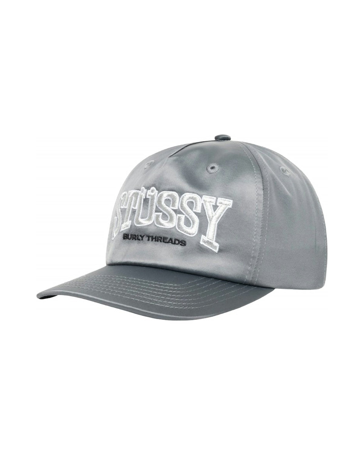 Stussy Mid Depth Burly Threads Snapback Grey