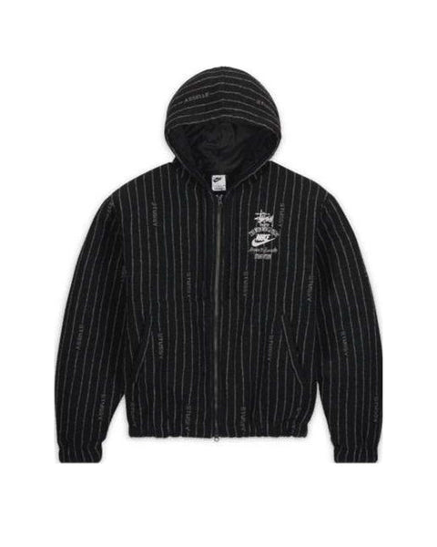 Nike x Stussy Striped Wool Jacket Black