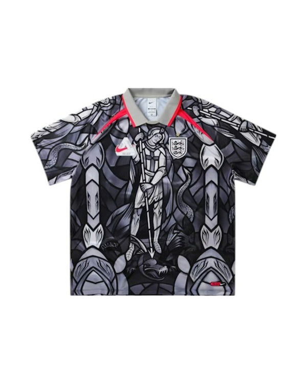 Palace x Nike England Dri-FIT Football Jersey Pewter Grey/Bright Crimson