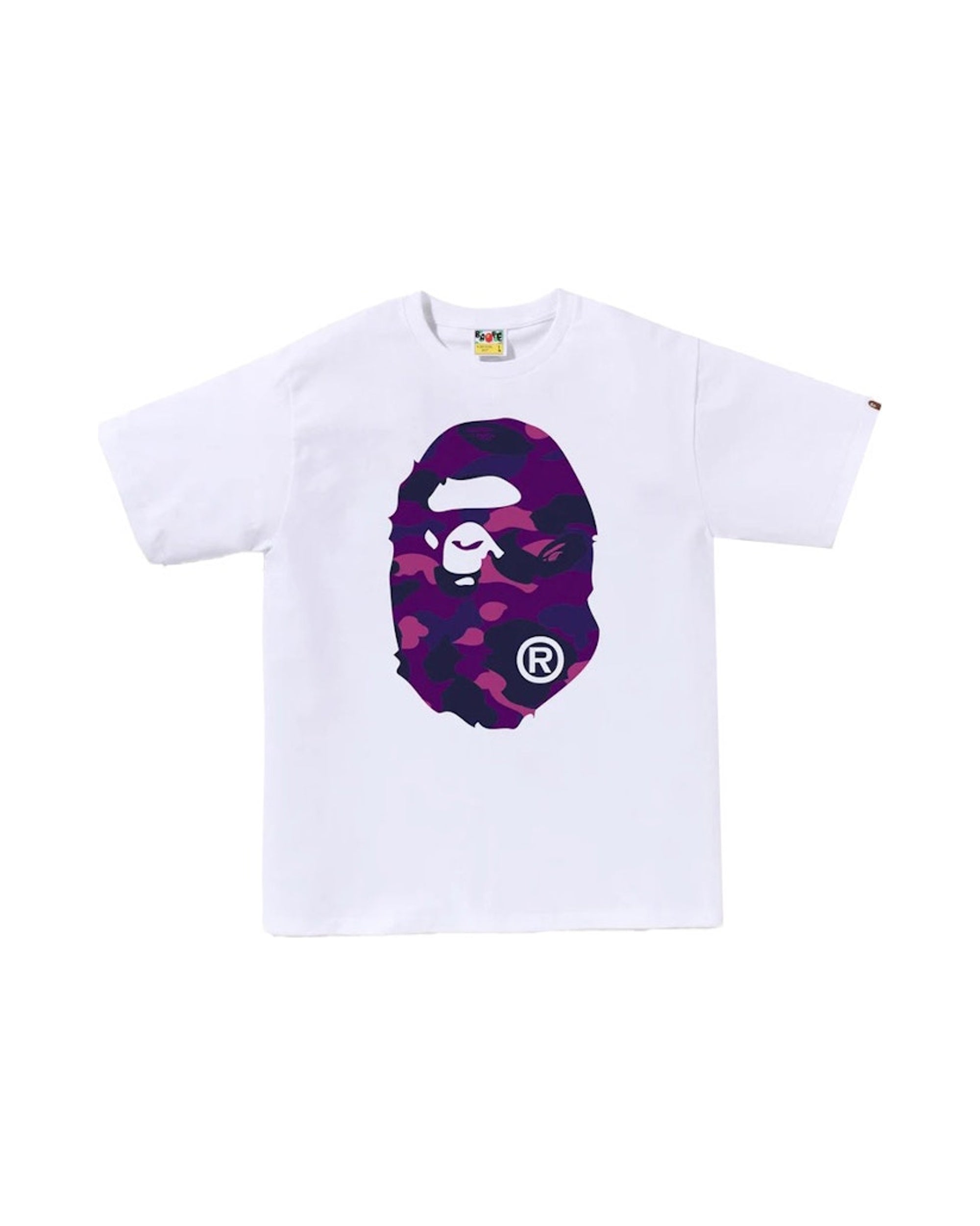 BAPE Color Camo Big Ape Head Tee White/Purple