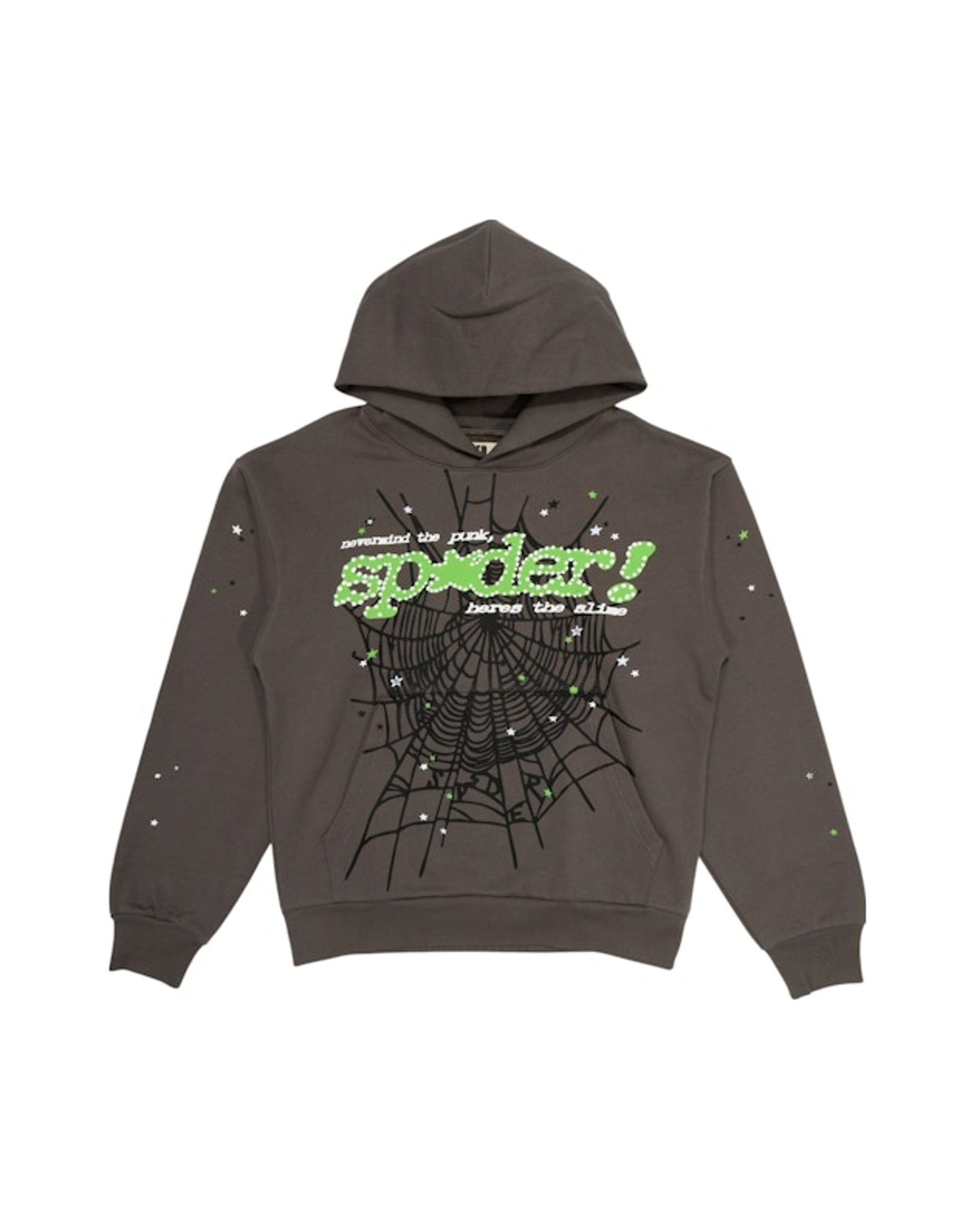 Sp5der Punk V2 Hoodie Slate Grey