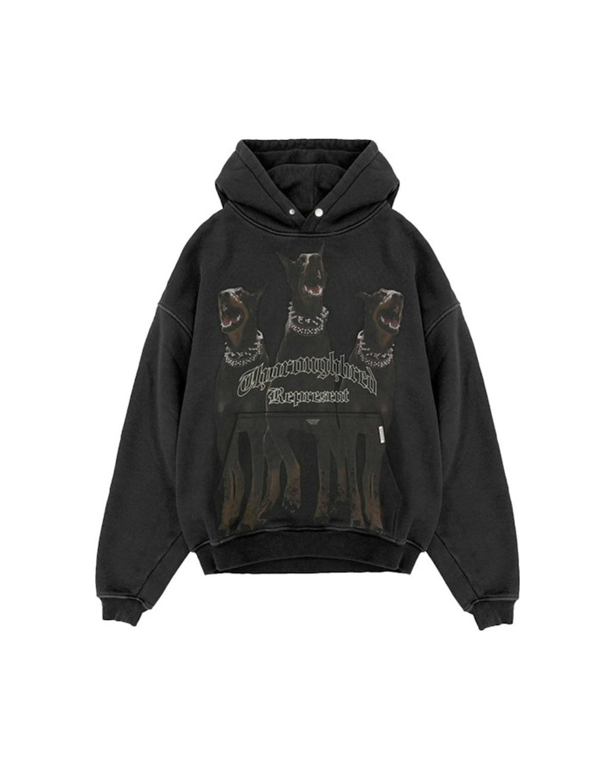 Represent Thoroughbred Oversized Hoodie Vintage Black