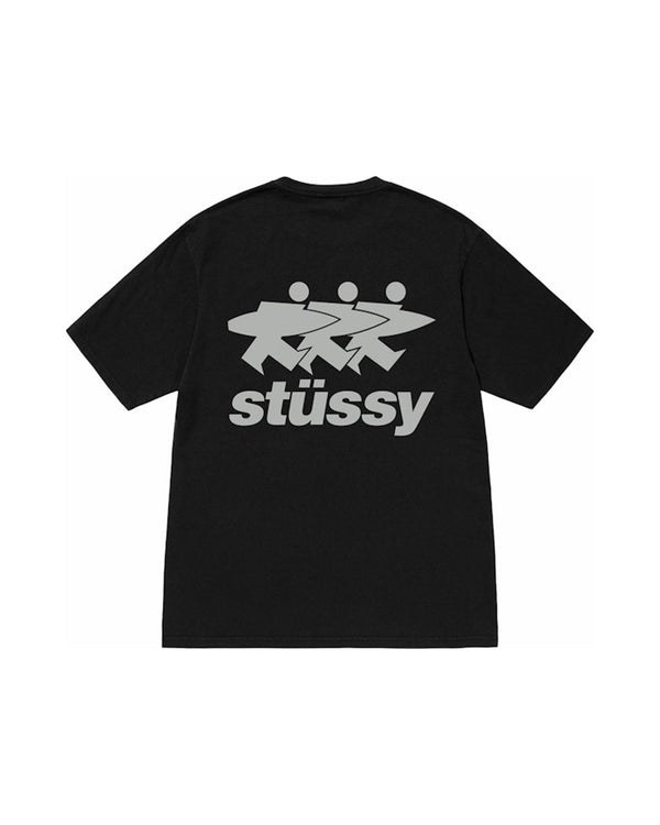 Stussy Surfwalk Pigment Dyed Tee Black