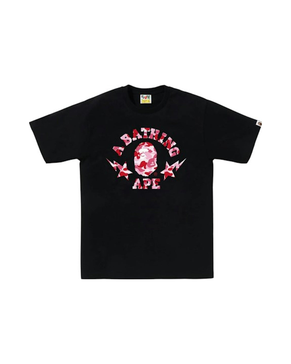 BAPE ABC Camo Sta College Tee Black/Pink