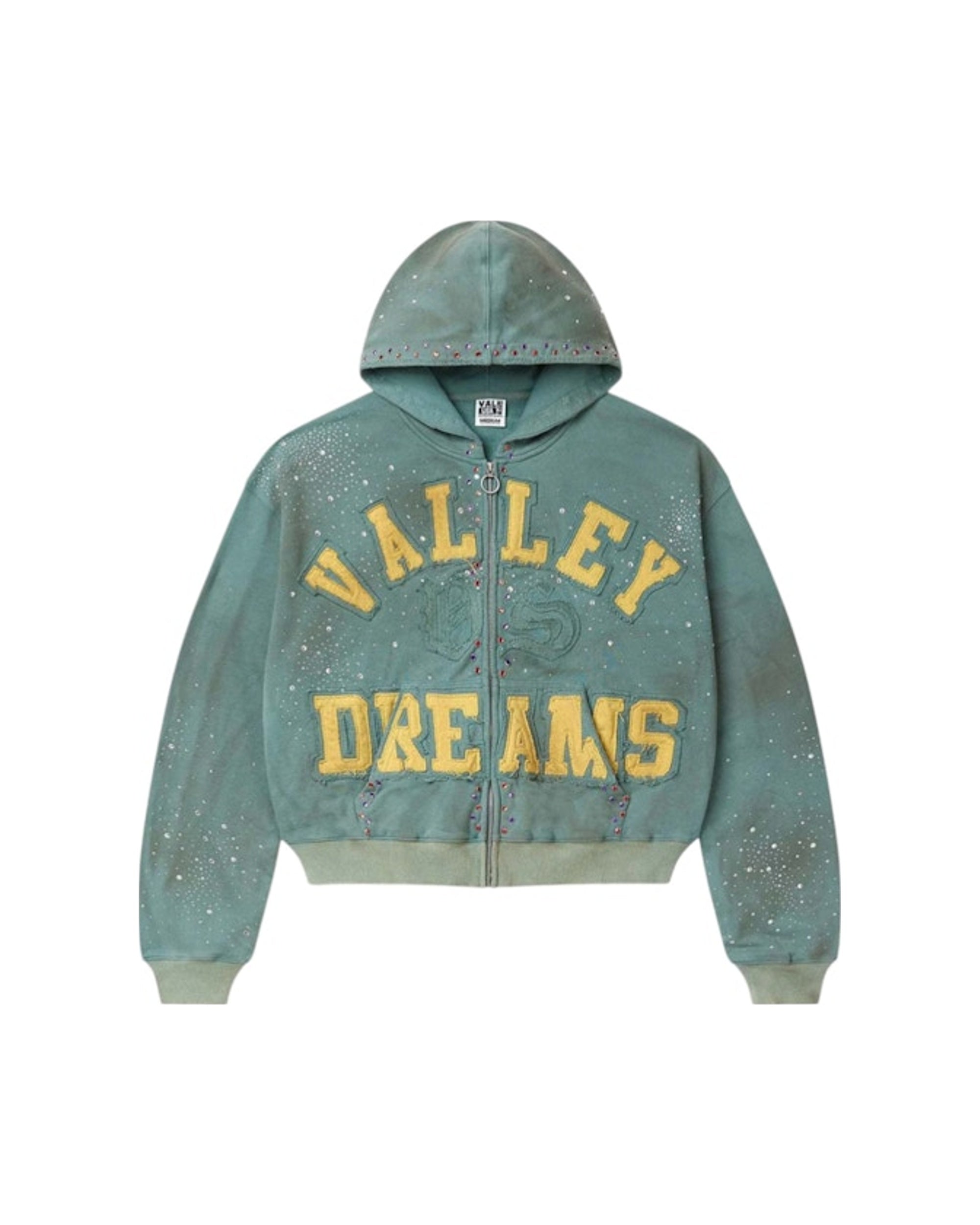 Vale Forever Bank Zip Up Hoodie Dark Mint