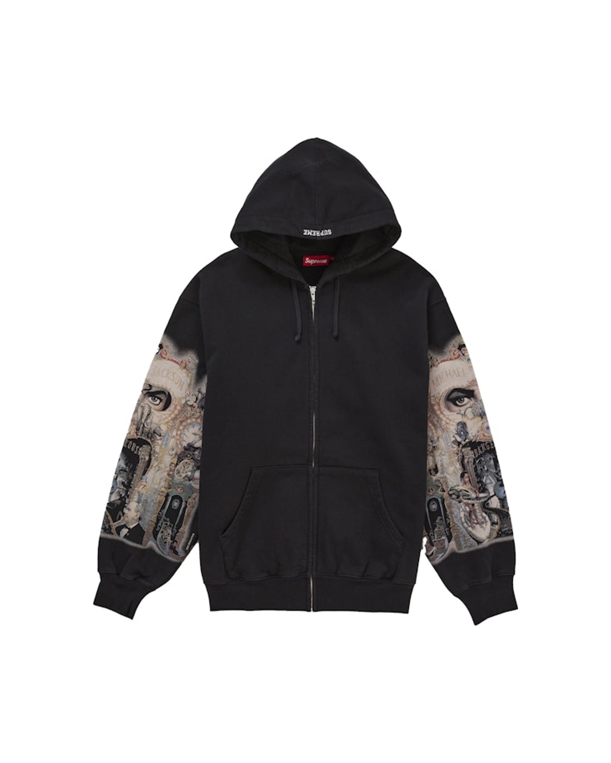 Supreme Michael Jackson Dangerous Zip Up Hooded Sweatshirt Black