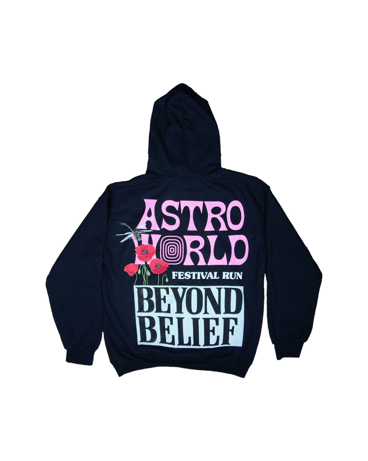 Travis Scott Astroworld Festival Run Beyond Belief Hoodie Black