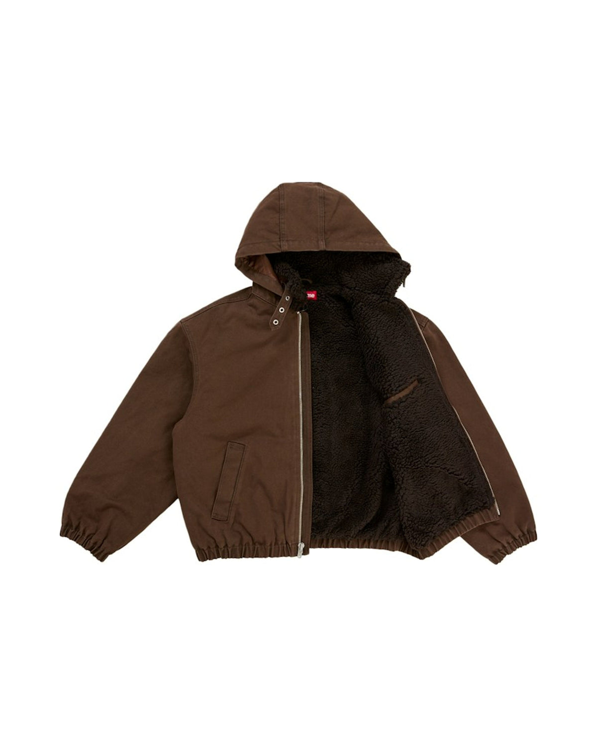 Supreme Faux Shearling Lined Bomber Jacket (FW26) Brown
