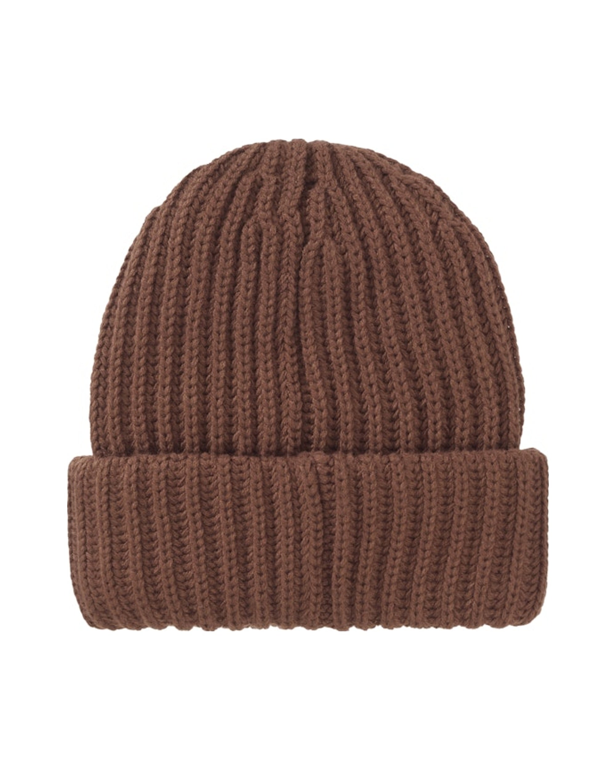 Supreme Chunky Rib Classic Logo Beanie Brown