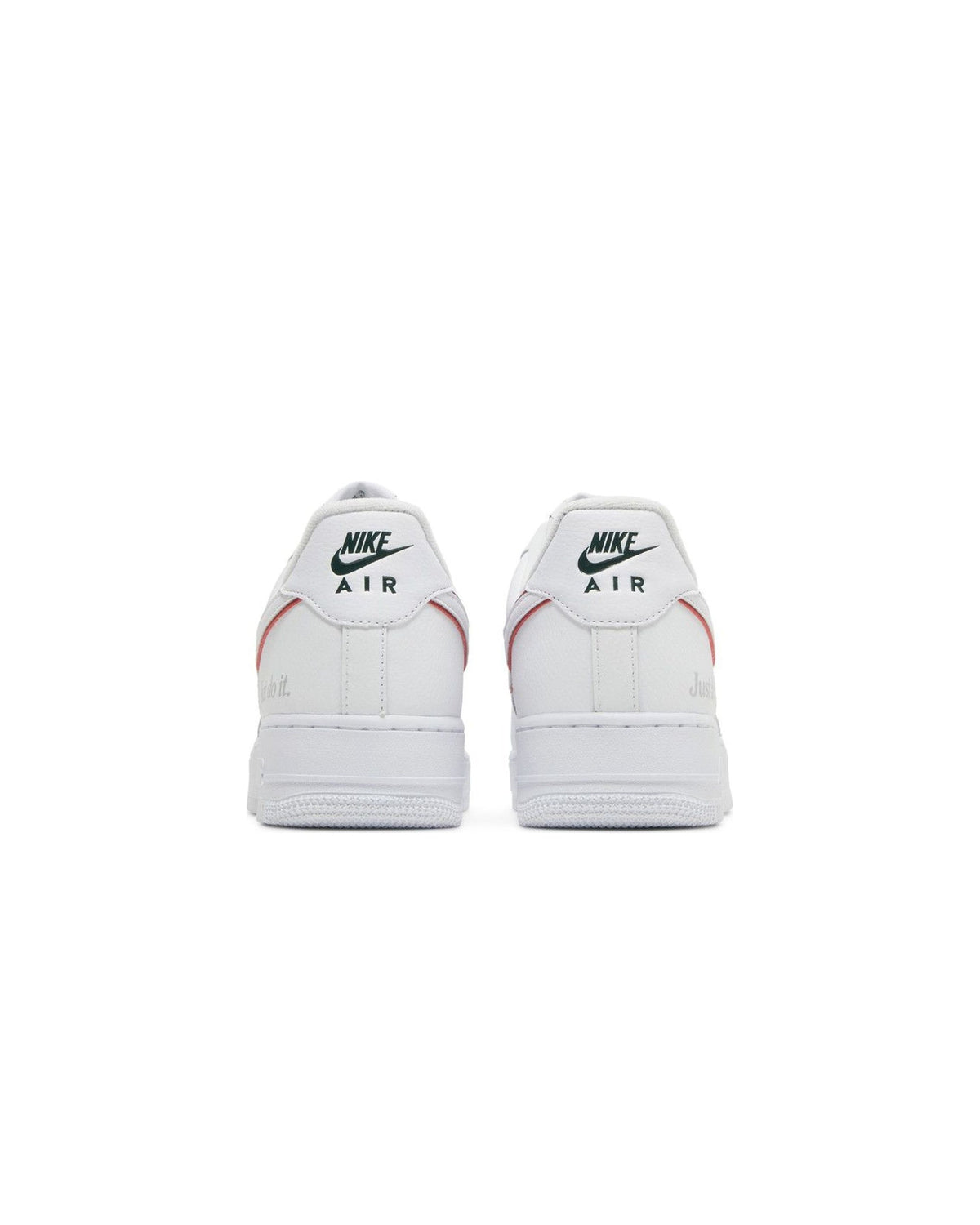 Nike Air Force 1 Low Just Do It White Noble Green Metallic Silver University Red