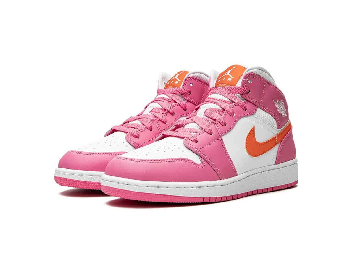 Nike Air Jordan 1 Mid "Pinksicle Safety Orange" - street-bill.dk