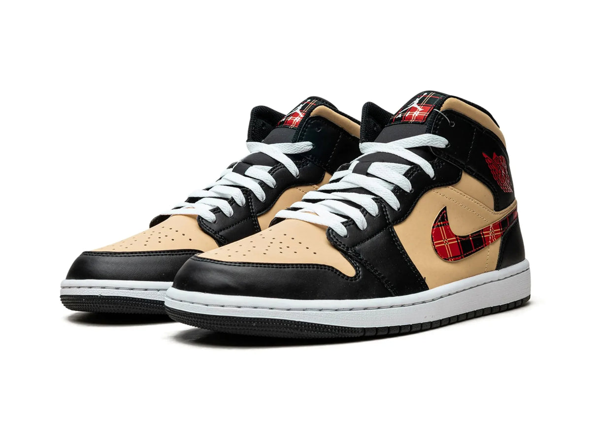Nike Air Jordan 1 Mid "Tartan Swoosh" - street-bill.dk