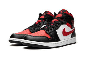 Nike Air Jordan 1 Mid "White Black Red" - street-bill.dk